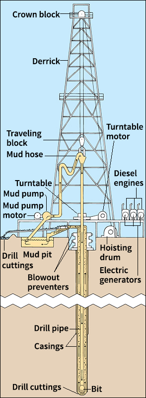 Rotary drilling rig