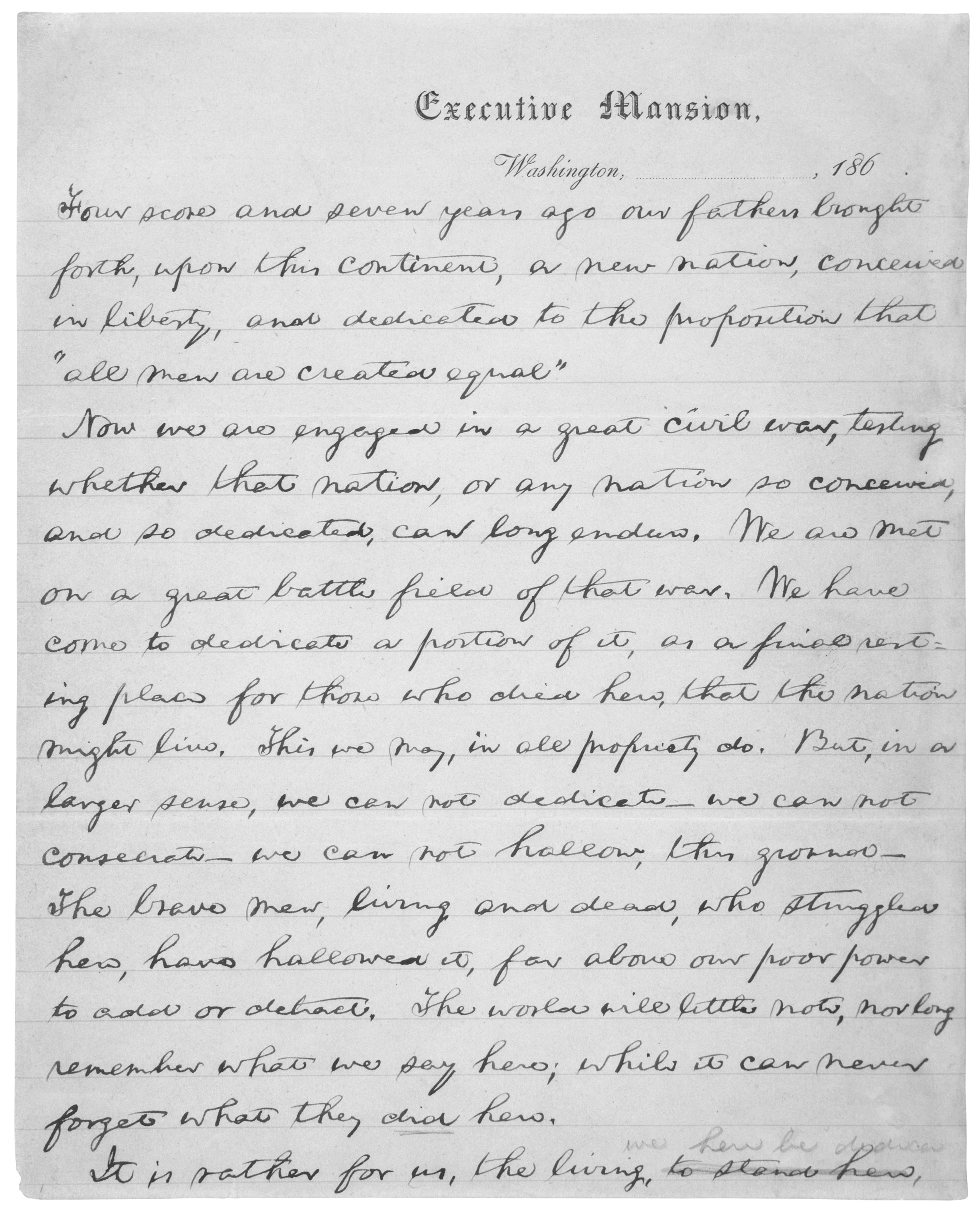 Gettysburg Address document