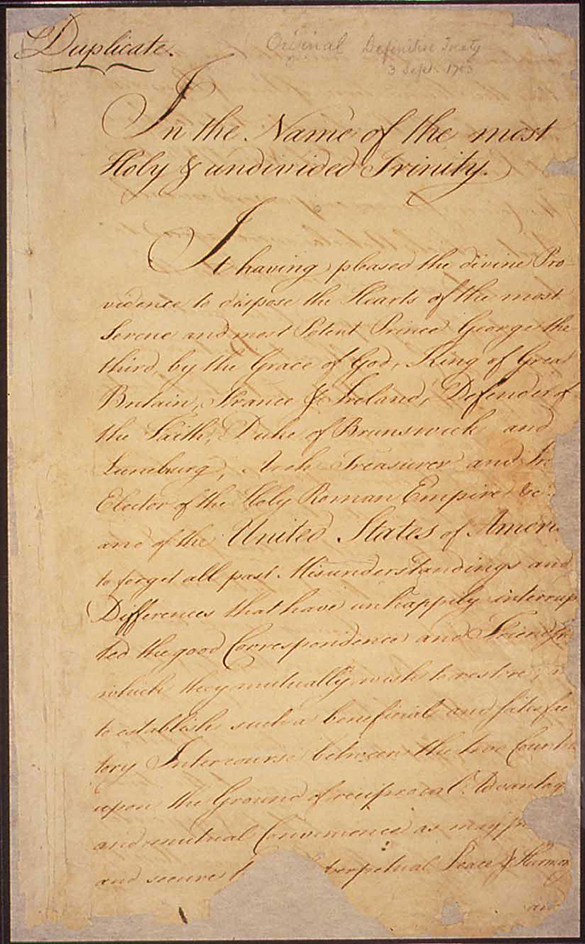 Treaty of Paris document