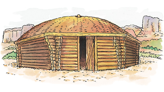 Navajo hogan dwelling