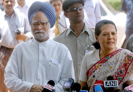 Manmohan Singh and Sonia Gandhi