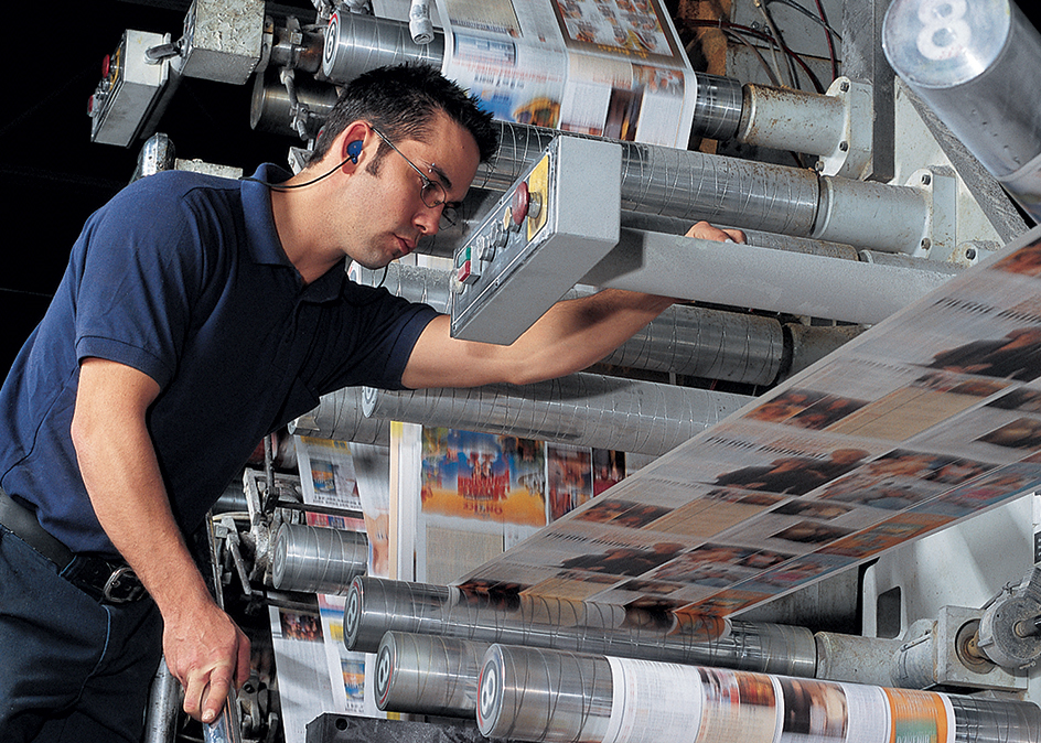 Magazines on press