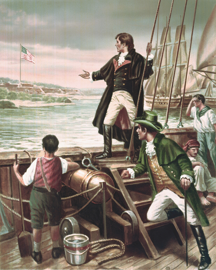 Francis Scott Key watches Fort McHenry