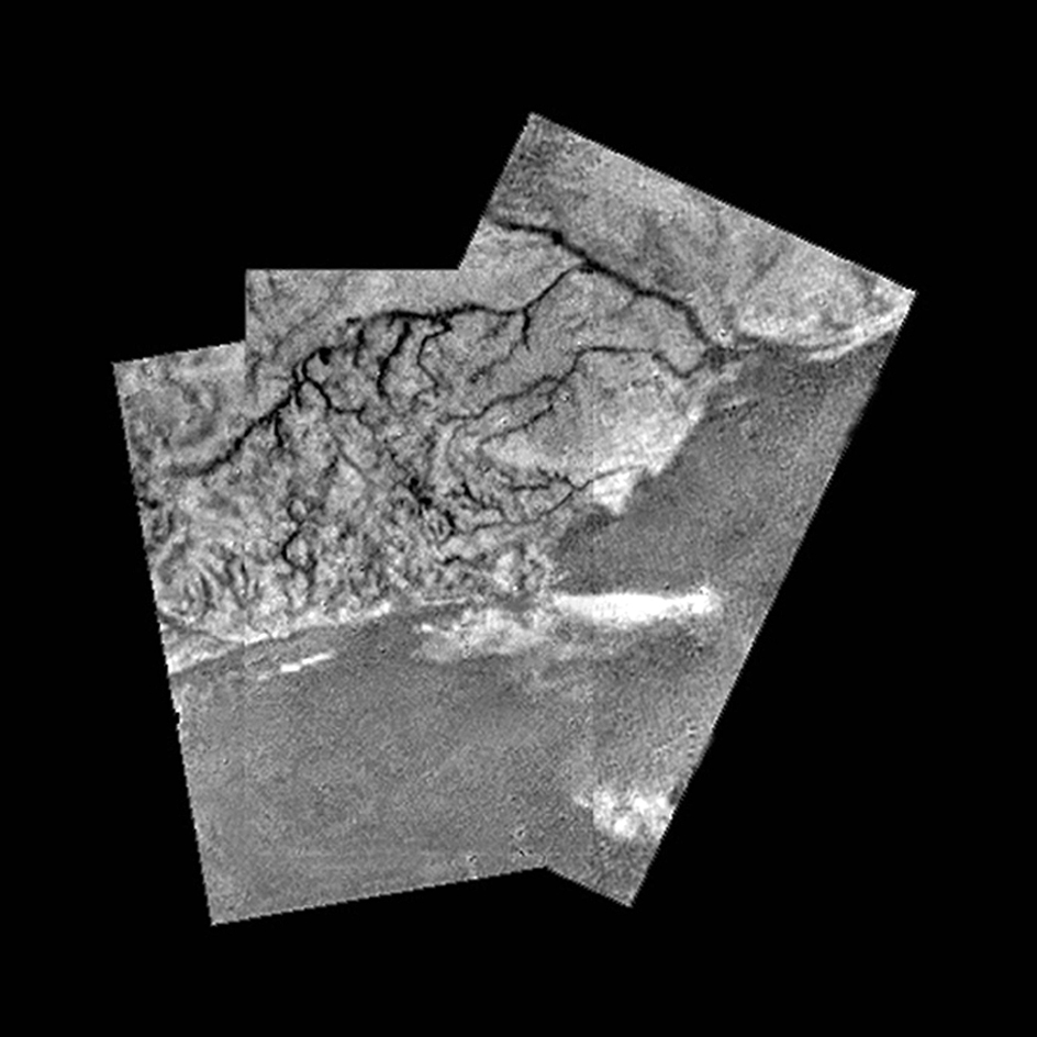 Dark channels on Titan