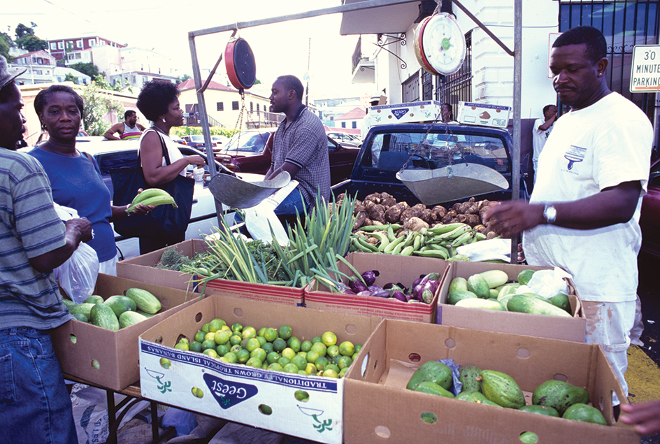 Virgin Islanders produce market