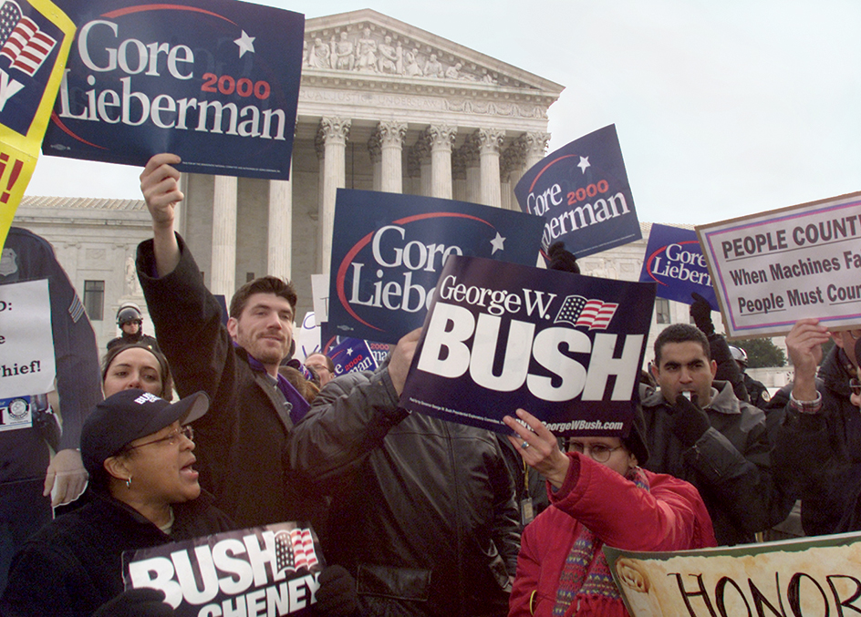 Bush and Gore supporters