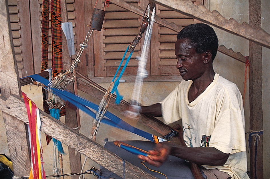 Kente weaver