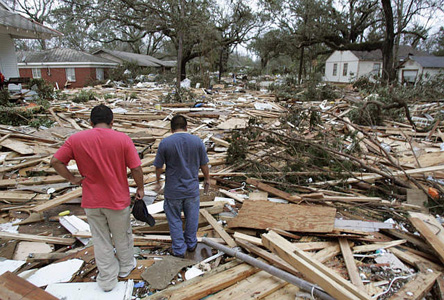 Damage from Hurricane Katrina