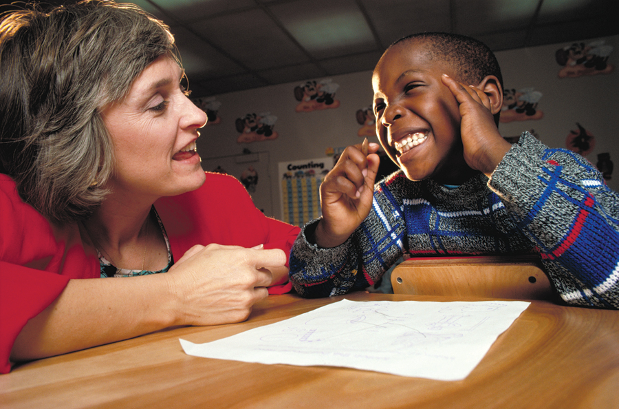 Teaching in a special education classroom