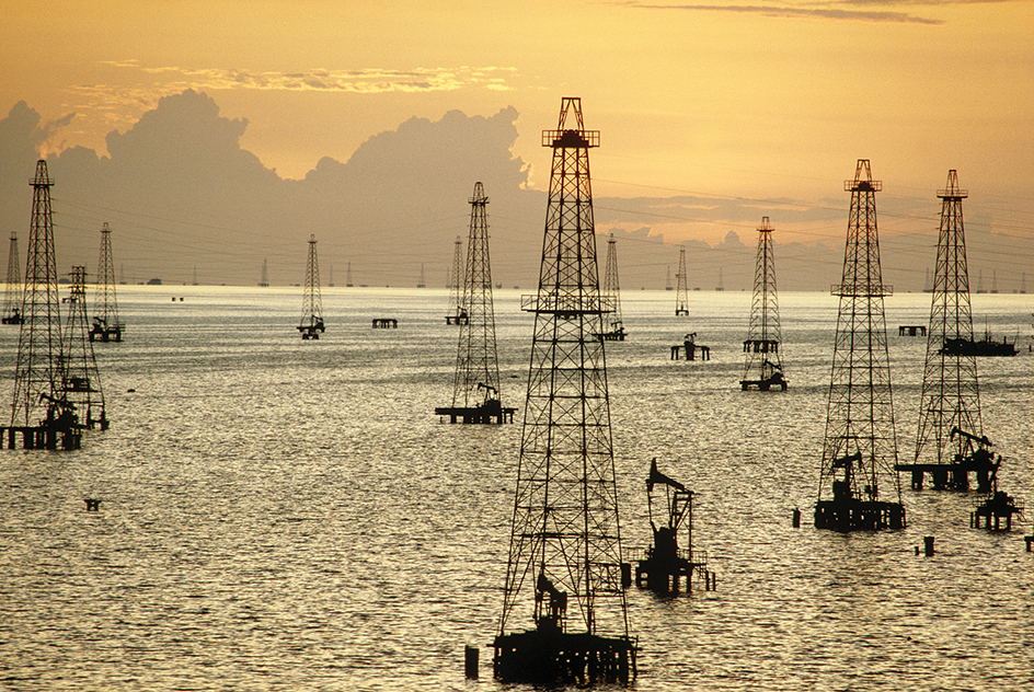 Oil drilling in Lake Maracaibo