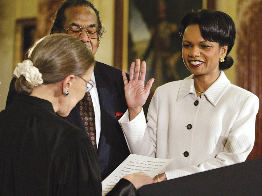 Condoleezza Rice becomes Secretary of State