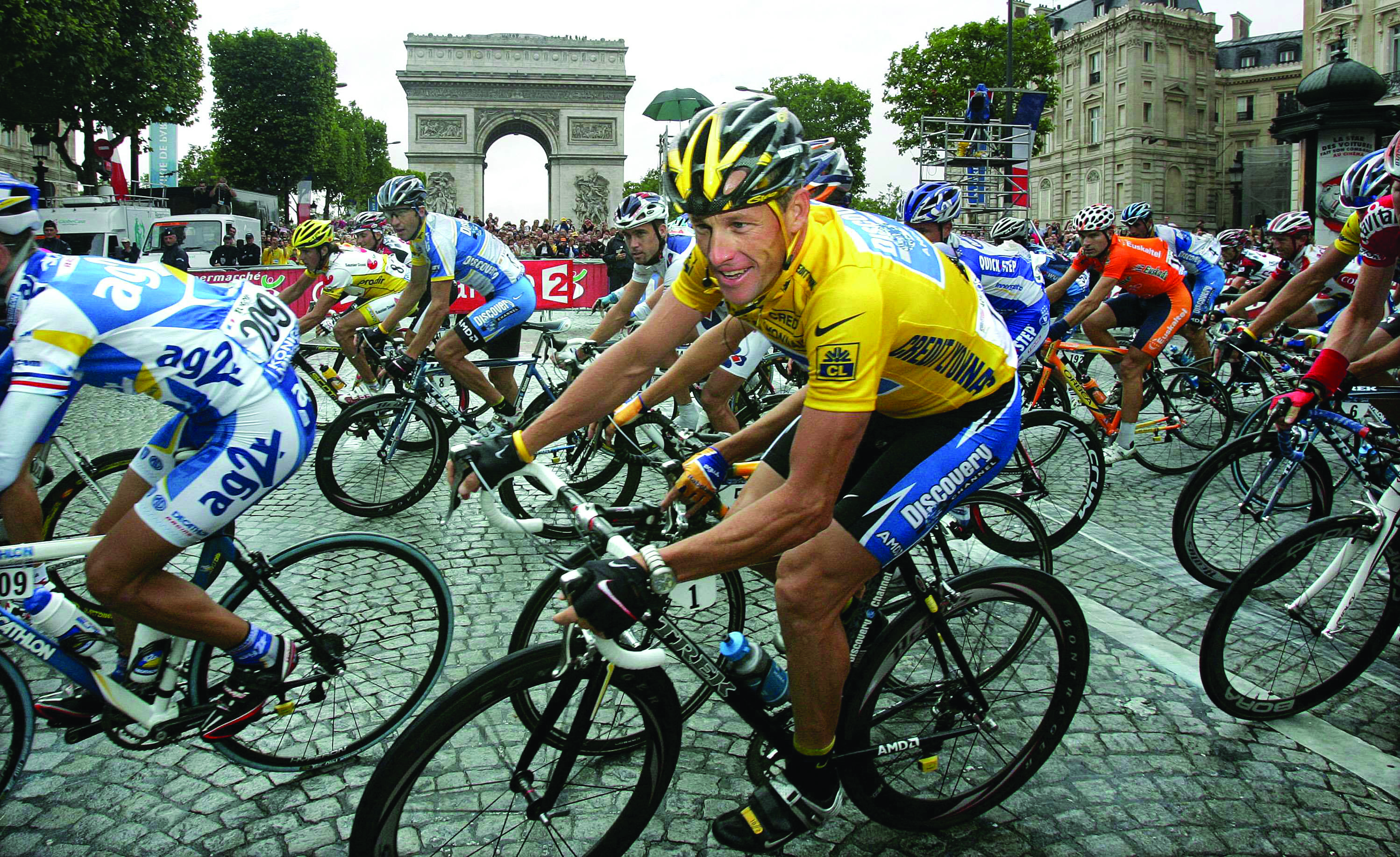 Lance Armstrong wins the Tour de France