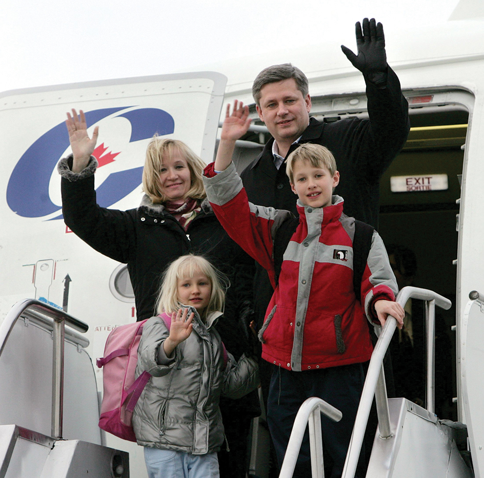 Stephen Harper with his family