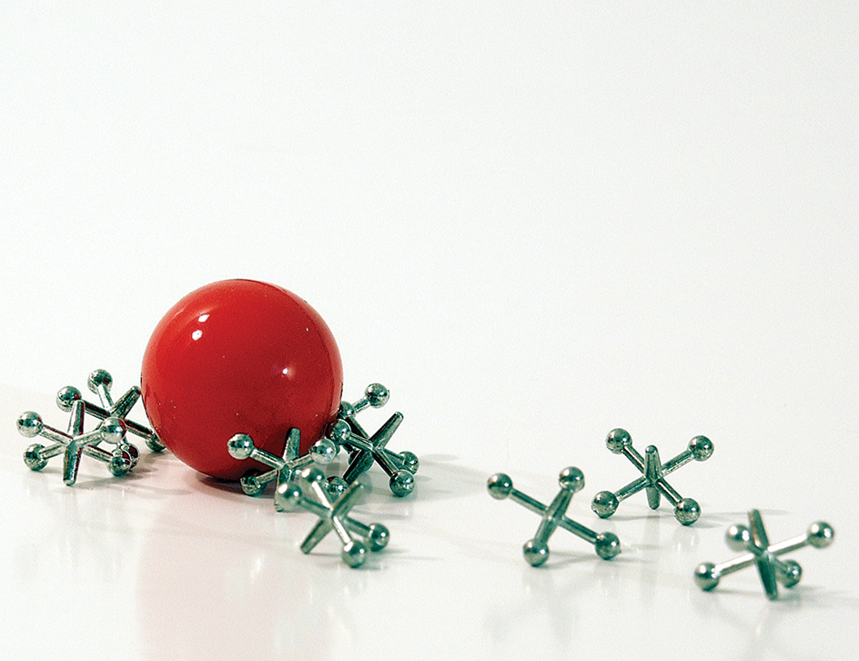 Red ball and jacks