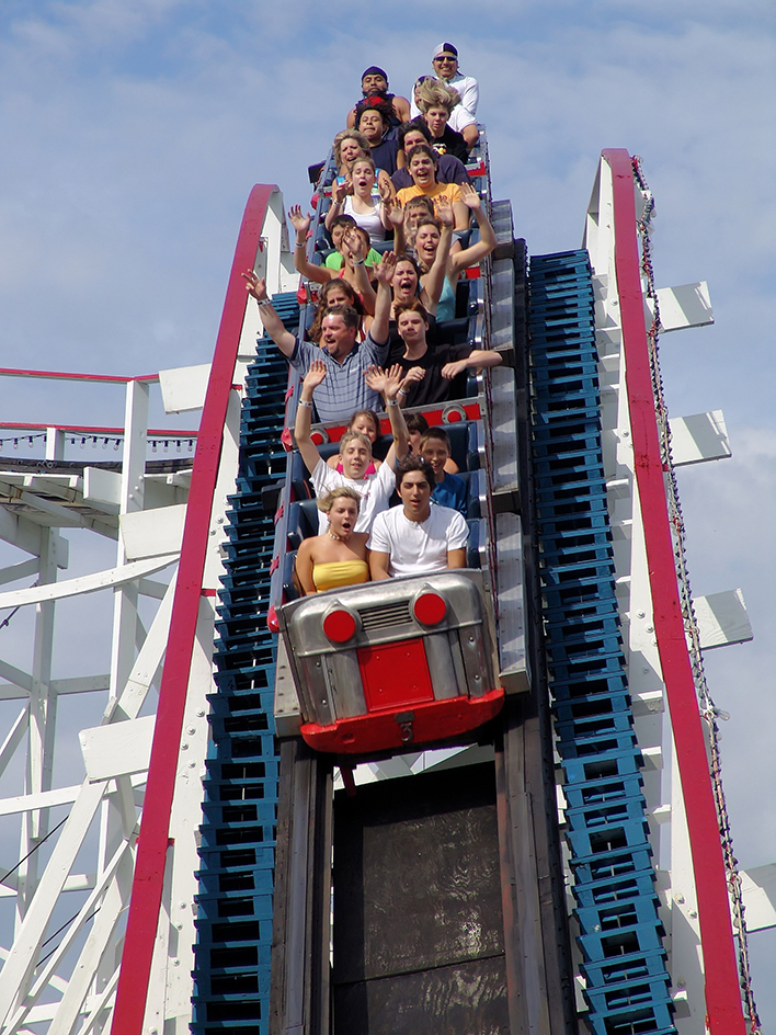 Roller coasters can give riders motion sickness