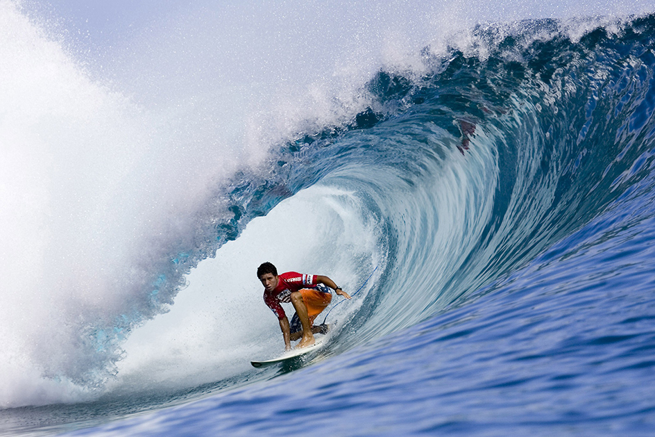 Surfing requires good balance, quick reflexes, and exact timing.