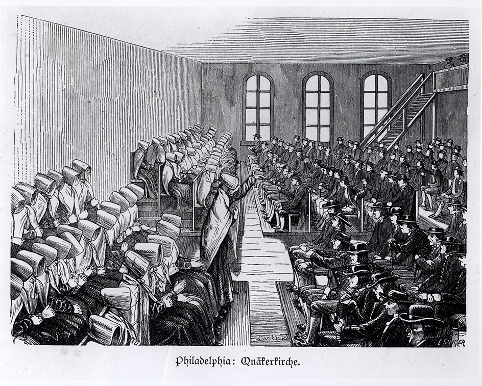 Quaker meeting in 1888