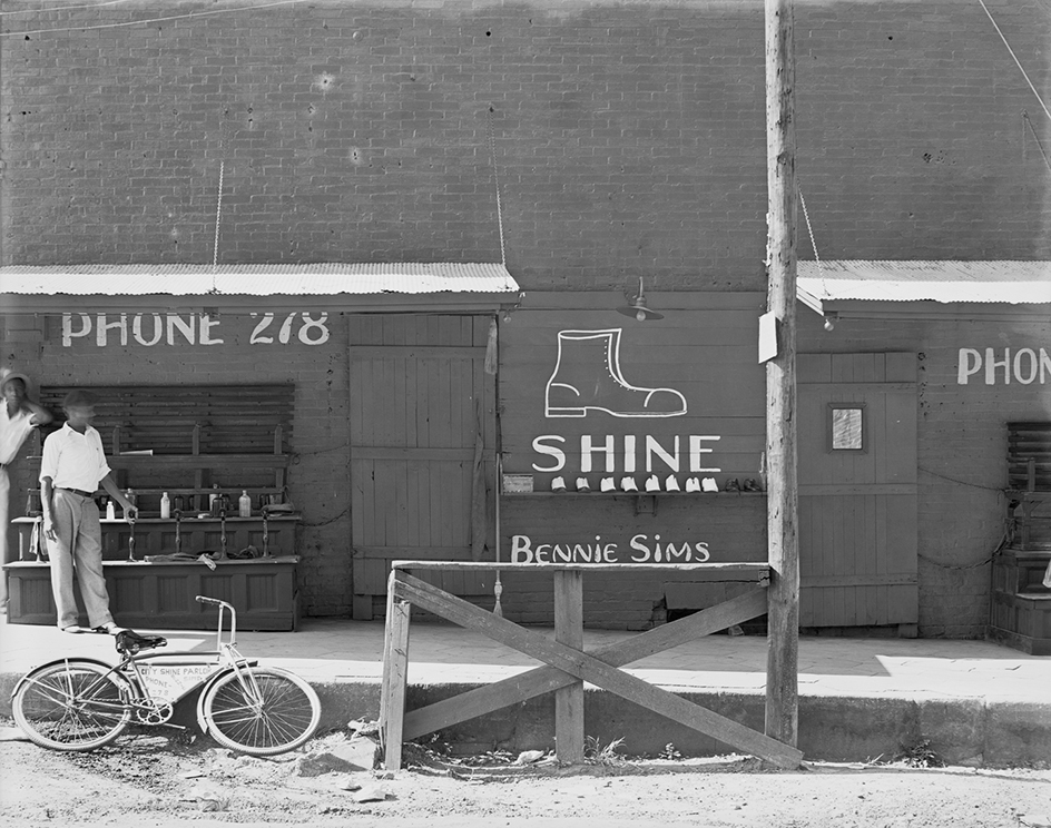 Shoeshine stand, Southeastern U.S. by Walker Evans