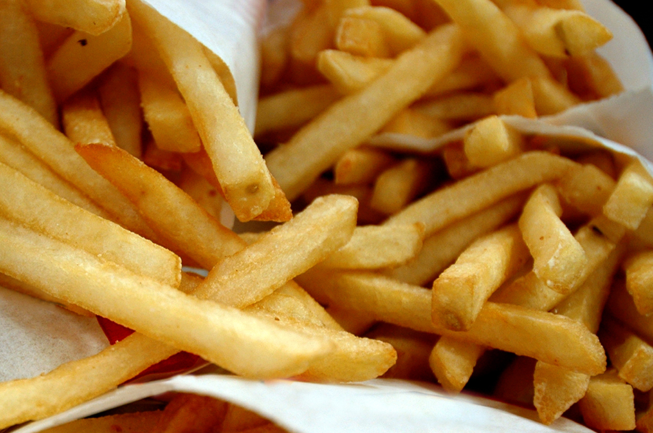 French fries are high in fat