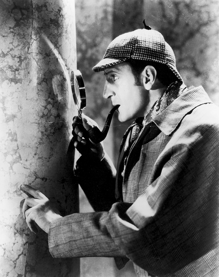 Basil Rathbone in the role of Sherlock Holmes