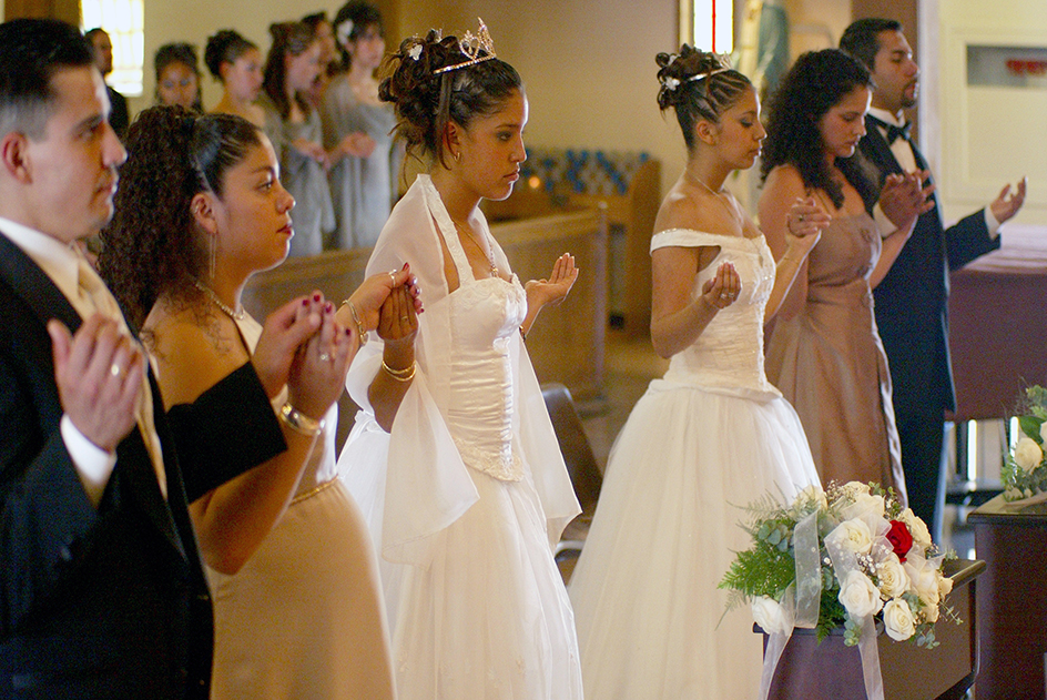 Two girls celebrating quinceañera