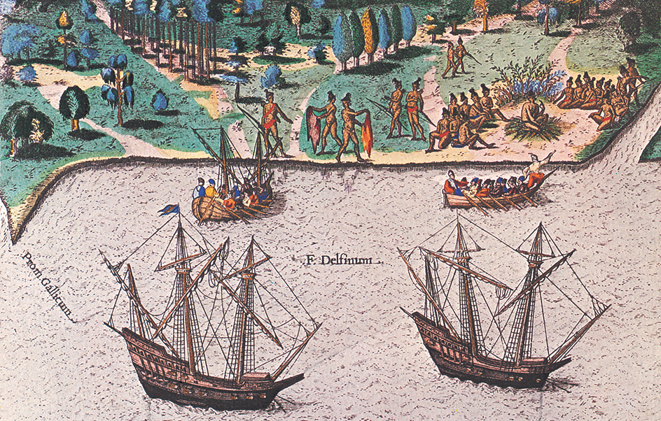 Jean Ribaut and his crew in Florida in 1562