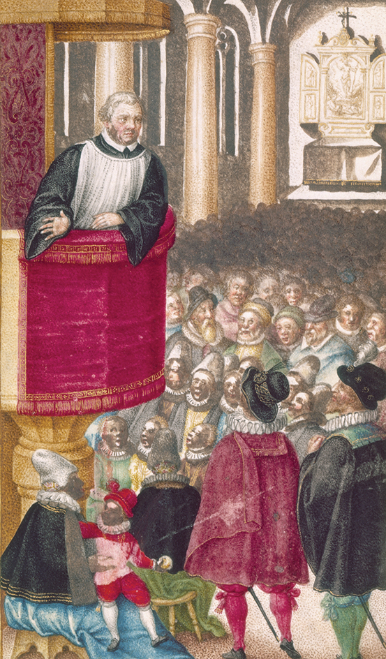 Martin Luther preaching