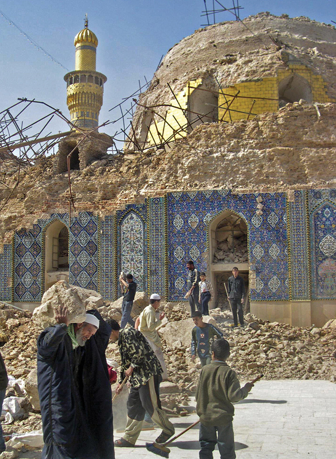 Shī`ite holy al-Askari shrine after bombing