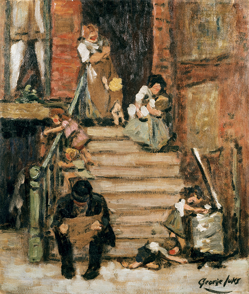 On the Steps by George Luks