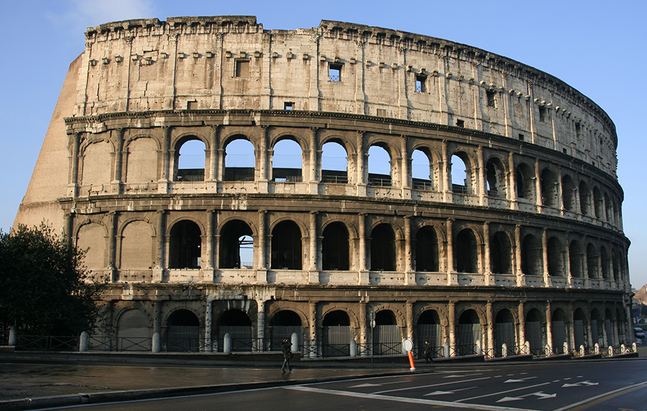 Exterior of the Colosseum in Rome