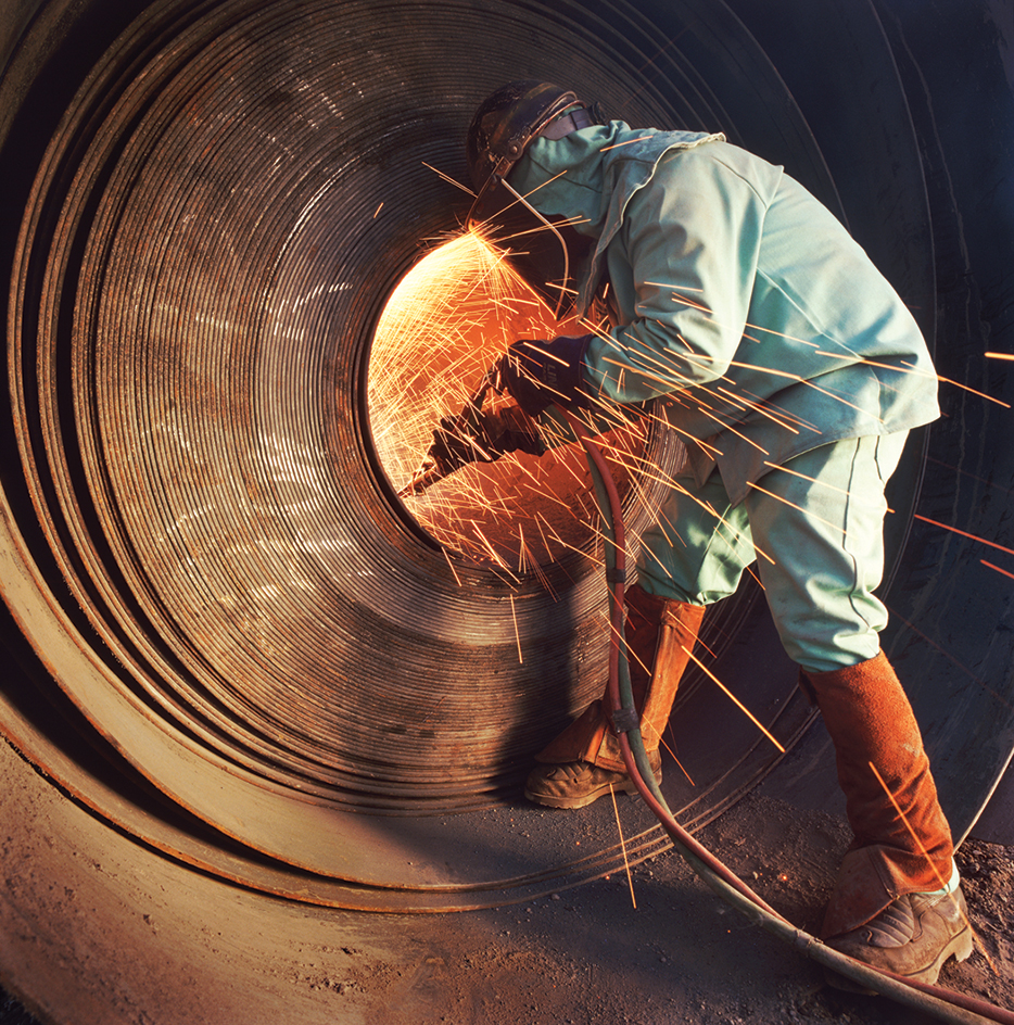 Rolled steel in Gary, Indiana