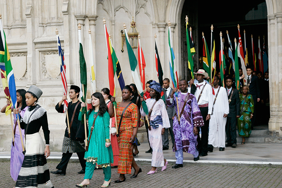 Children representing countries of the Commonwealth of Nations