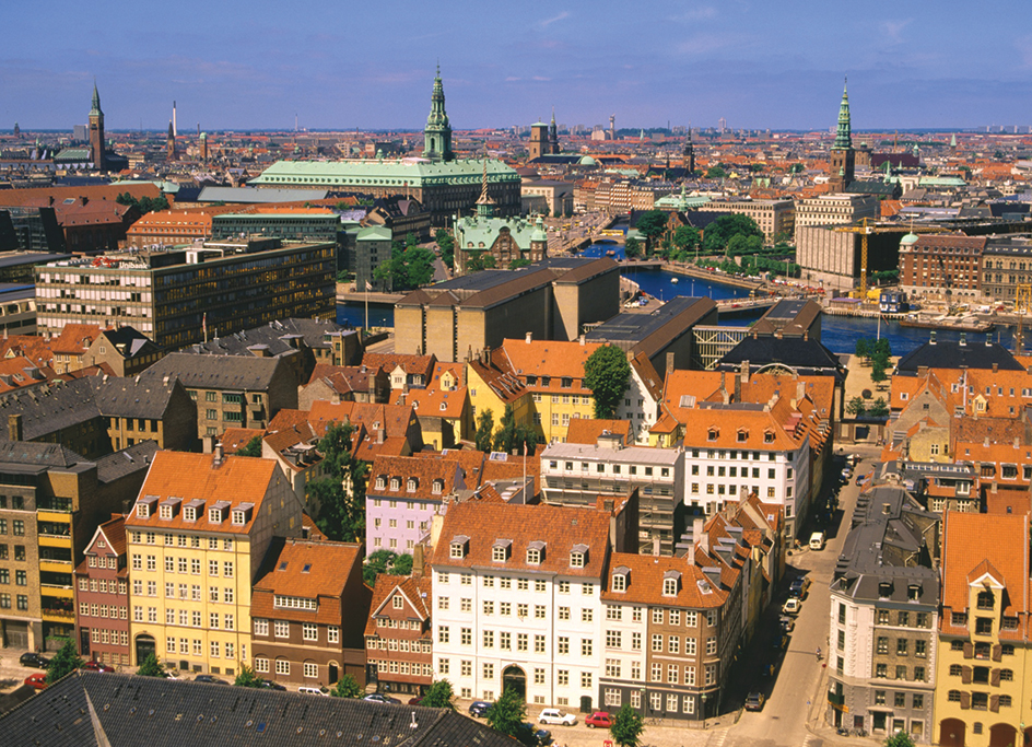 Rooftops in Copenhagen, Denmark