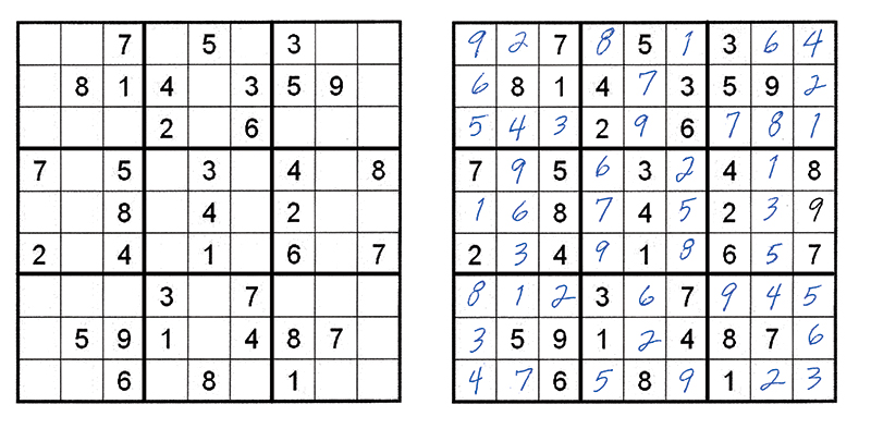 Sudoku puzzles