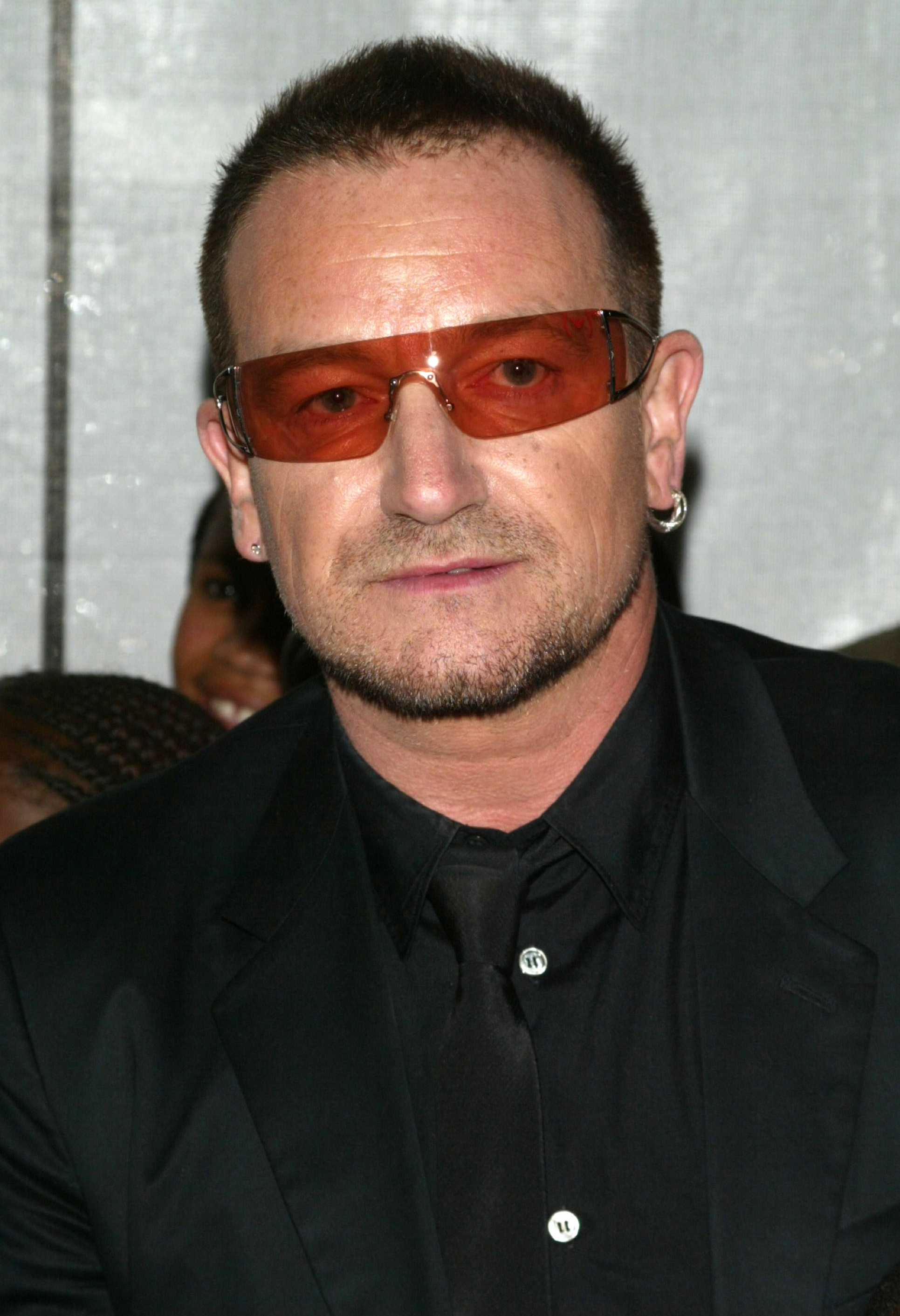 Bono, lead singer of Irish rock group U2