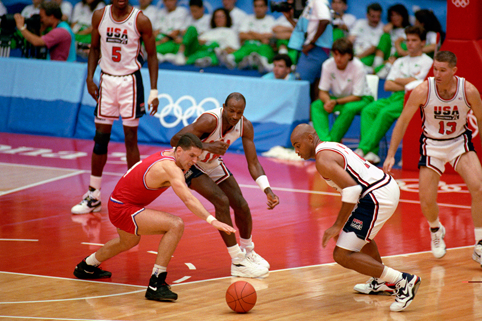 Charles Barkley and Clyde Drexler