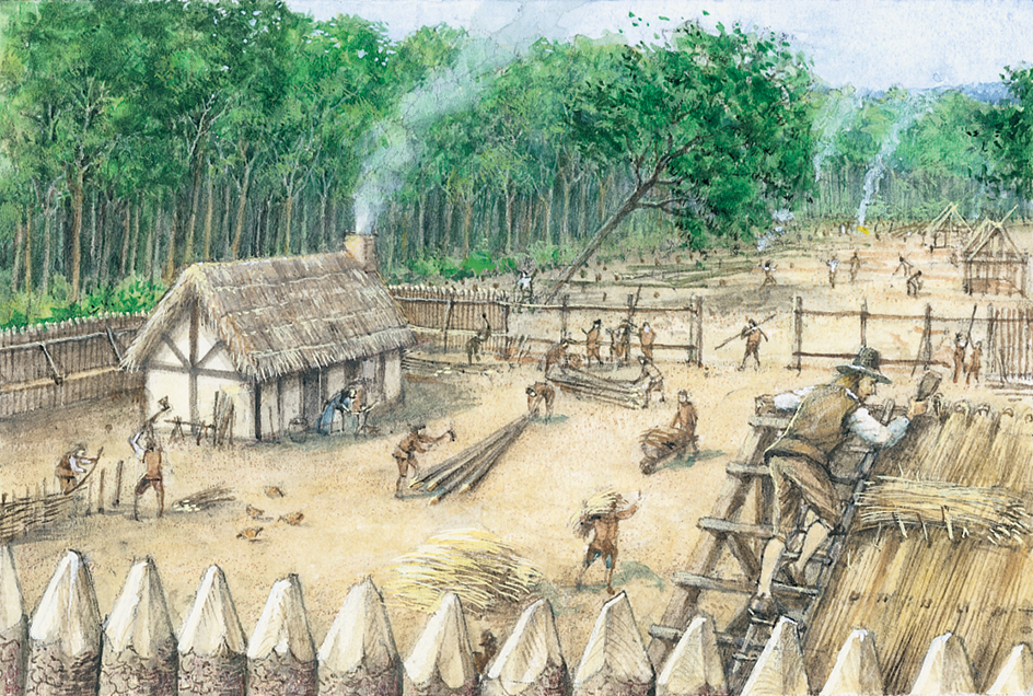 Jamestown settlement in Virginia