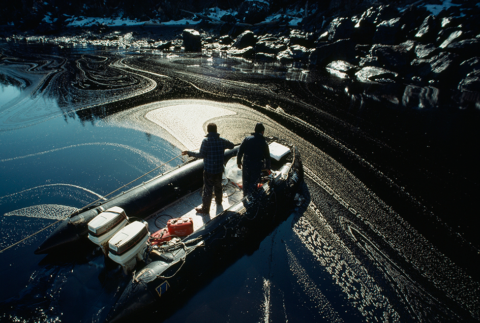 Oil spill from the Exxon Valdez oil tanker