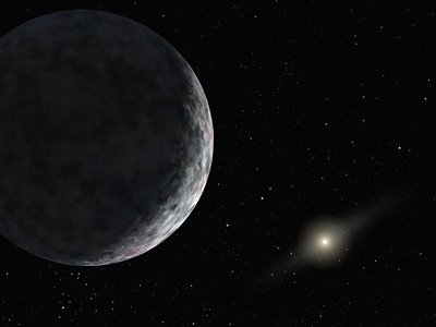 Illustration of the dwarf planet Eris