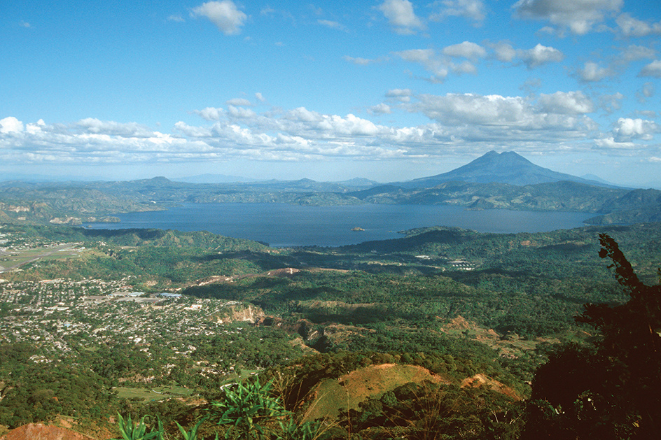 Ilopango lake and volcano