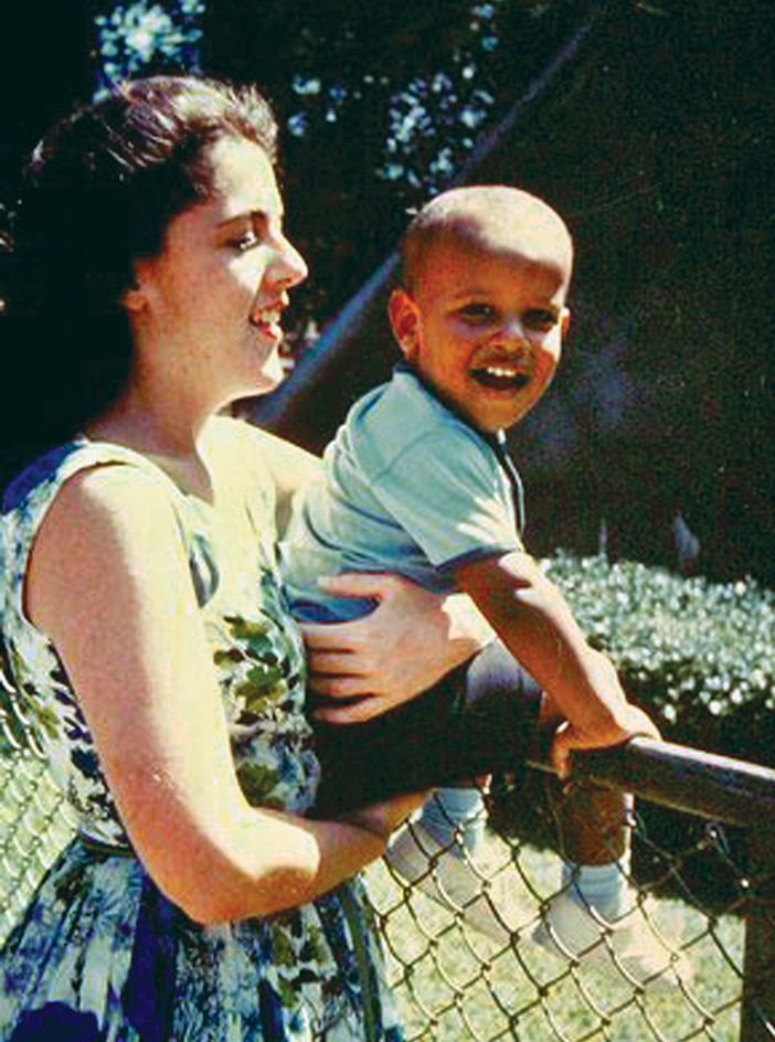 Young Obama and his mother