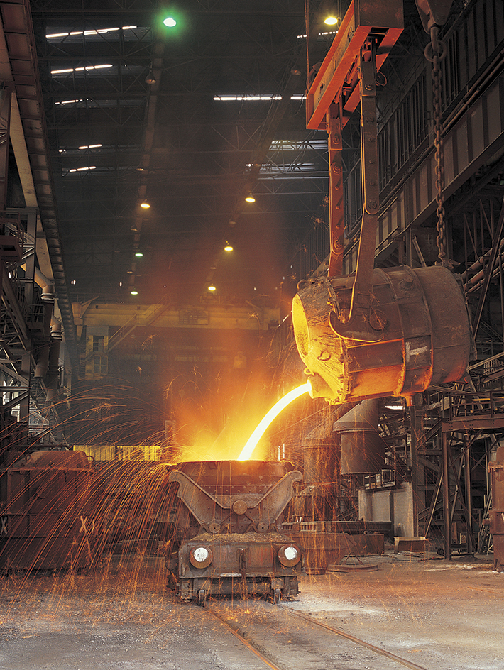 Making steel