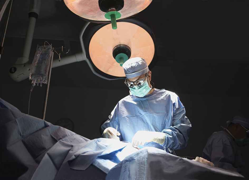 Surgeon in an operating room