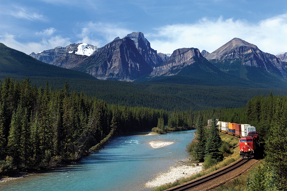 Railroad in the Canadian Rocky Mountains