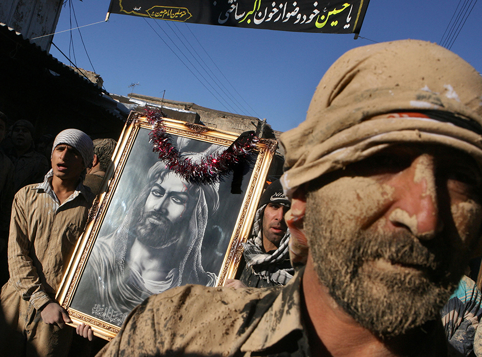 Shī`ite Muslims observing Ashūra