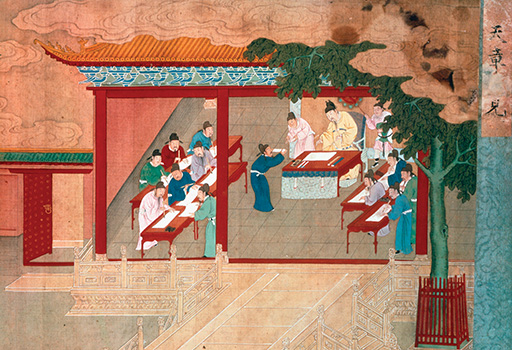 Scribes copying the Tao Te Ching