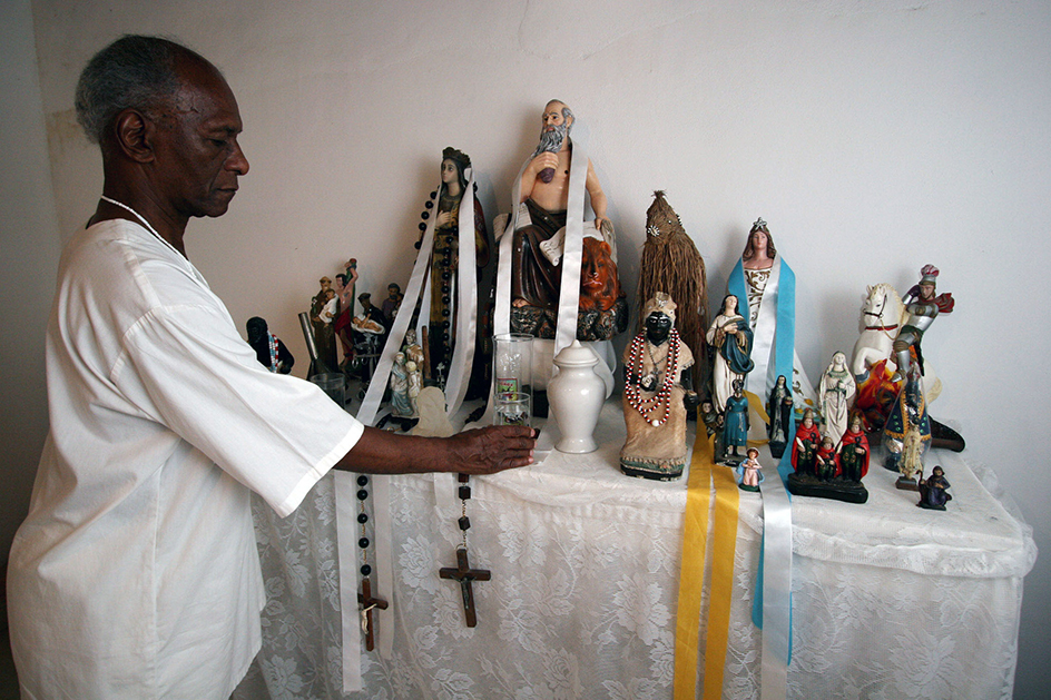 Candomblé priest in Brazil