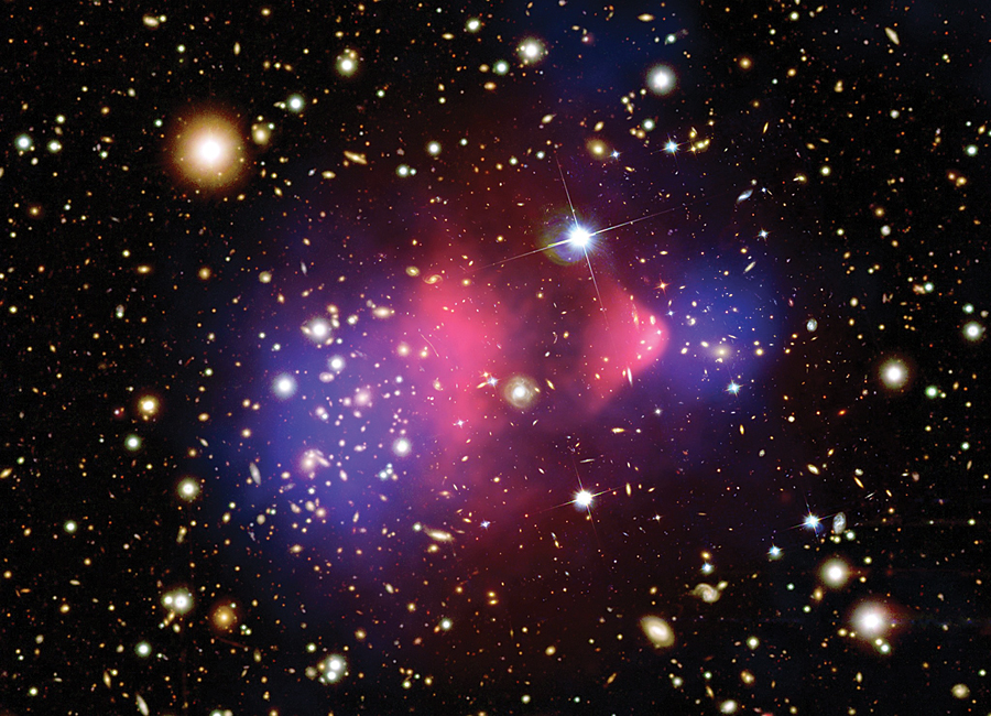 Dark matter in the “bullet” cluster