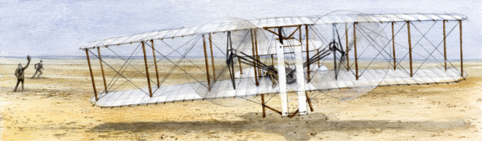 Wright Brothers at Kitty Hawk