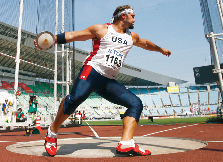 Throwing a discus